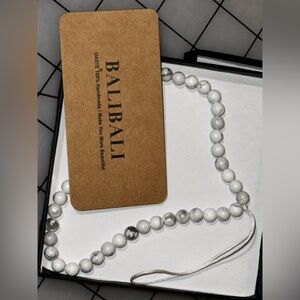 White Beaded Phone Wristlet